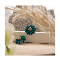 Sohi Women's Sunflower Stud Earrings