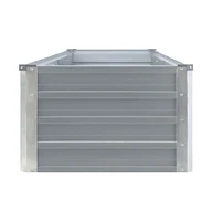 Garden Raised Bed Galvanized Steel 126"x15.7"x17.7" Gray