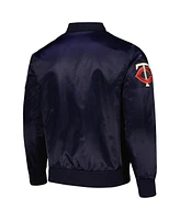 Pro Standard Men's Navy Minnesota Twins Wordmark Satin Full-Snap Jacket