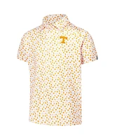 Garb Big Boys and Girls White Tennessee Volunteers Earnest Allover Print Polo Shirt
