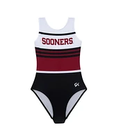 Gk Elite Big Boys and Girls White Oklahoma Sooners Spirit Leotard