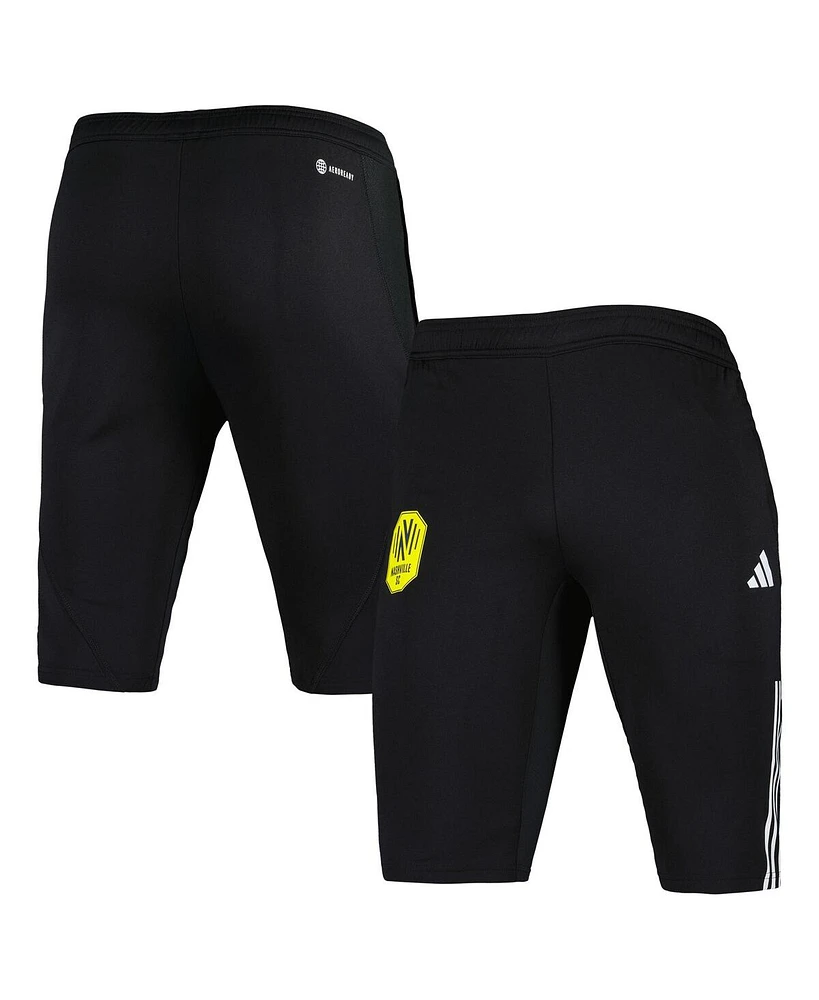 Adidas Men's Black Nashville Sc 2023 On-Field Training Aeroready Slim Fit Half Pants