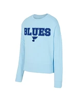 Concepts Sport Women's Light Blue St. Louis Blues Tonal Pullover Sweatshirt