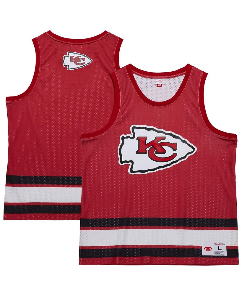 Mitchell & Ness Men's Red Kansas City Chiefs Jersey Logo Tank Top