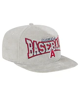 New Era Men's Gray Los Angeles Angels Corduroy Golfer Snapback Hat