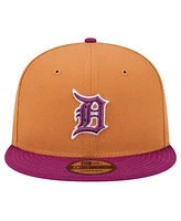 New Era Men's Brown/Purple Detroit Tigers Color Pack Two-Tone 9FIFTY Snapback Hat