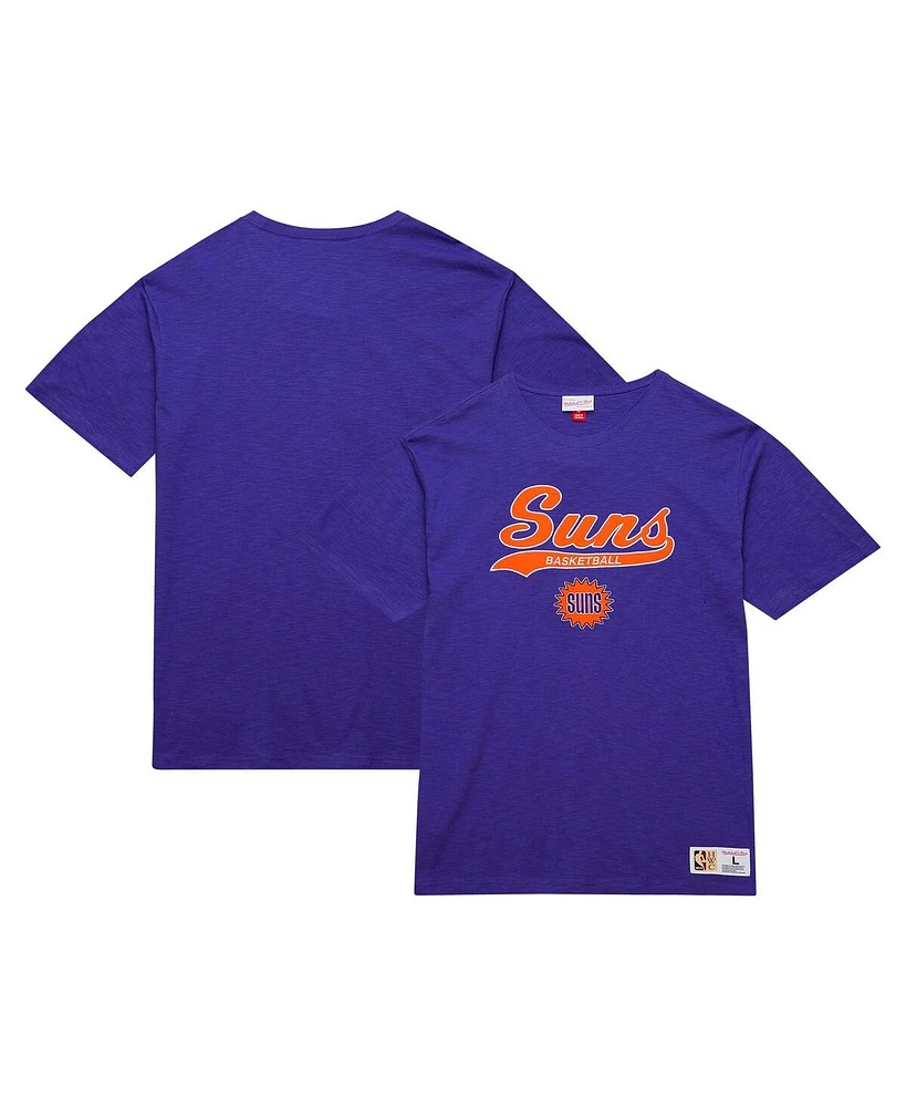 Mitchell & Ness Men's Purple Phoenix Suns Hardwood Classics Felt Applique Slub T-Shirt