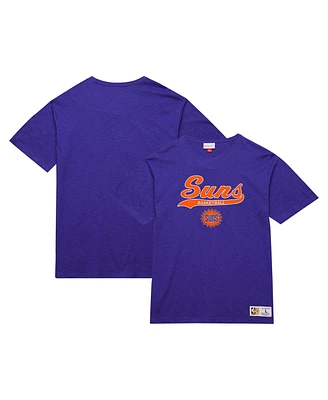 Mitchell & Ness Men's Purple Phoenix Suns Hardwood Classics Felt Applique Slub T-Shirt