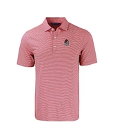 Cutter & Buck Men's Red/White Georgia Bulldogs Forge Eco Double Stripe Stretch Polo Shirt