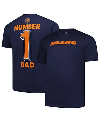 Fanatics Men's Navy Chicago Bears Big Tall Number One Dad T-Shirt