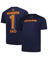Fanatics Men's Navy Chicago Bears Big Tall Number One Dad T-Shirt