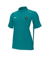 Under Armour Men's Teal Coastal Carolina Chanticleers Sideline Title Performance Polo Shirt