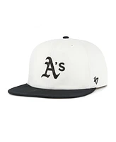 '47 Brand Men's White/Black Athletics Foundation Captain Snapback Hat