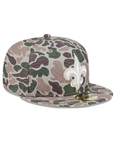 New Era Men's Orleans Saints Geo Camo 59FIFTY Fitted Hat