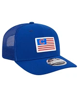 New Era Men's Royal Chicago Cubs Flag 9SEVENTY Stretch-Snap Hat