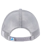 New Era Men's Gray Detroit Lions Active Minimalist M-Crown A-Frame 9FORTY Adjustable Hat