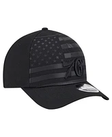 New Era Men's Black Philadelphia 76ers Game Day Flag A-Frame 9FORTY Adjustable Hat