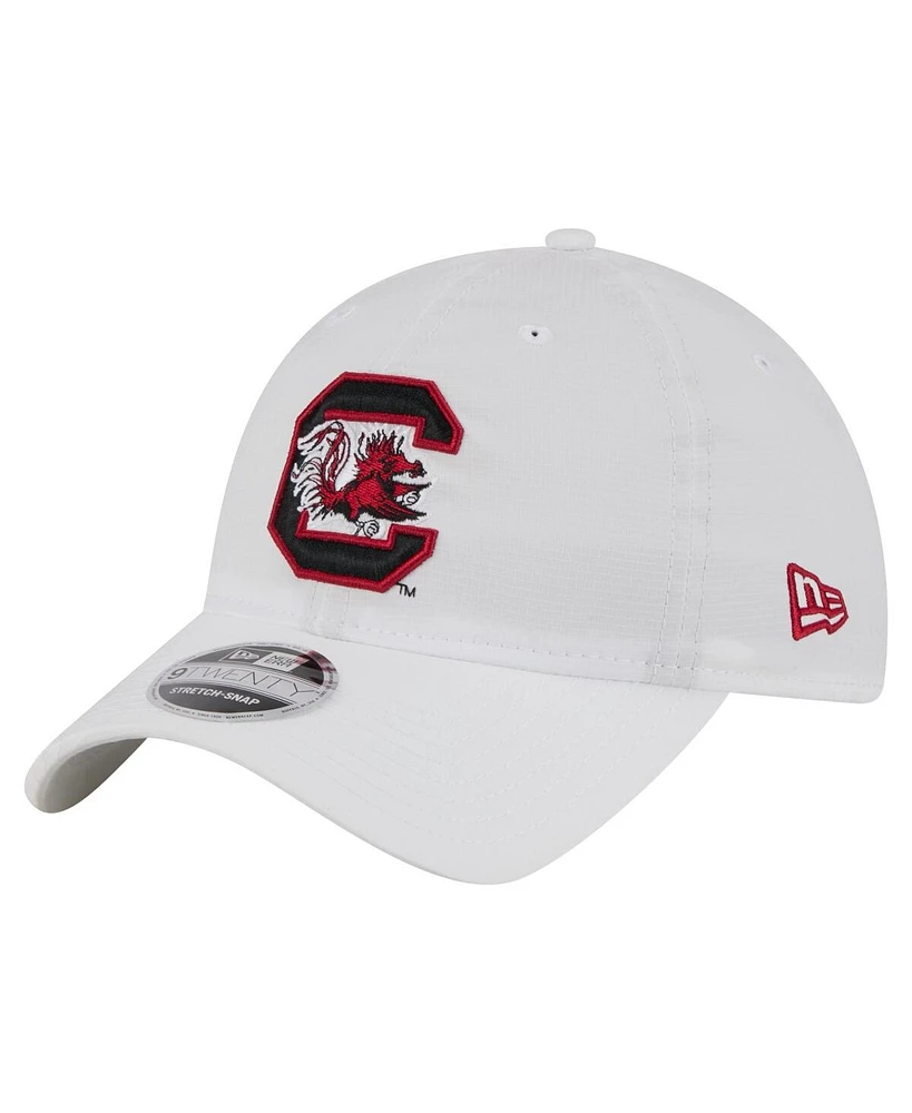 New Era Men's White South Carolina Gamecocks Active Ripstop 9TWENTY Adjustable Hat