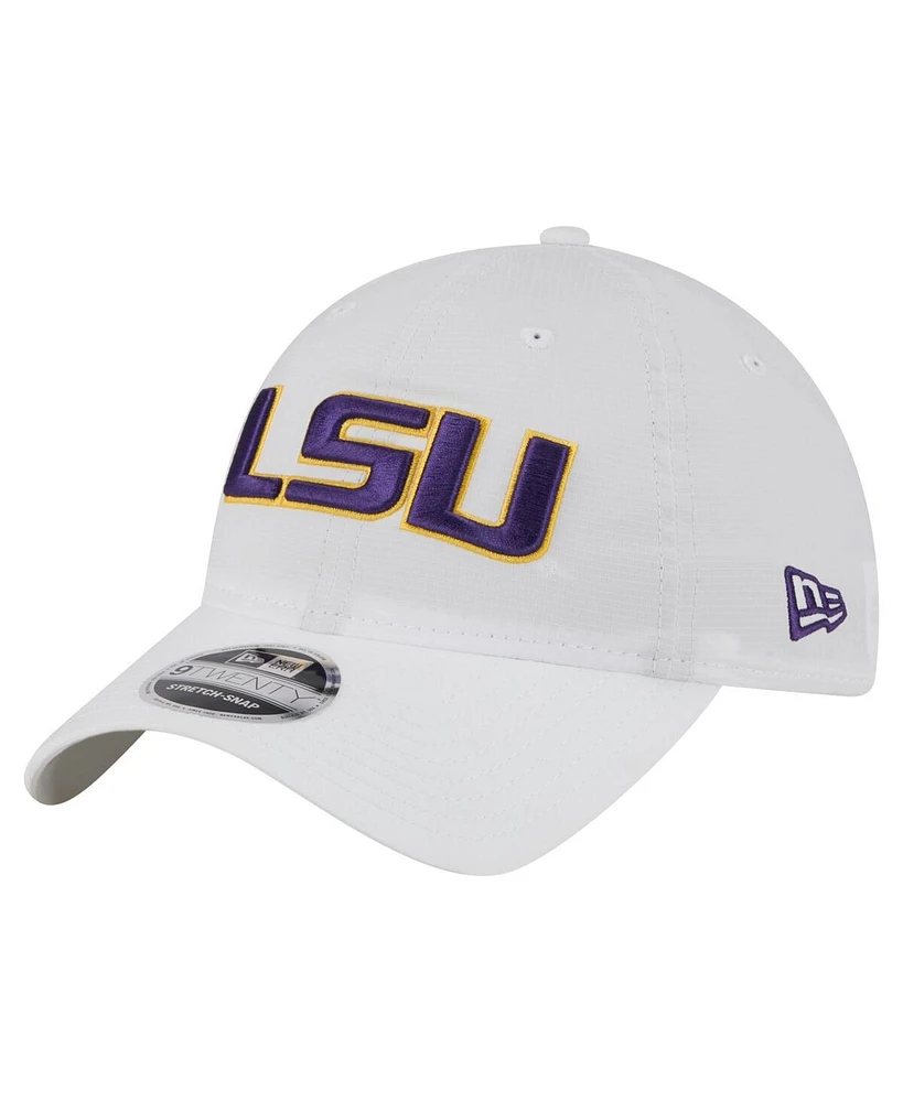 New Era Men's White Lsu Tigers Active Ripstop 9TWENTY Adjustable Hat
