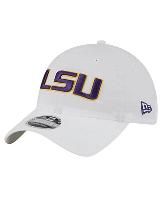 New Era Men's White Lsu Tigers Active Ripstop 9TWENTY Adjustable Hat
