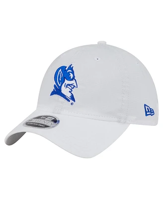 New Era Men's White Duke Blue Devils Active Ripstop 9TWENTY Adjustable Hat