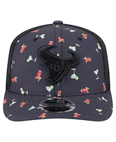 New Era Men's Navy/Black Houston Texans Adventure Drinks Pattern 9SEVENTY Stretch-Snap Hat
