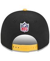 New Era Big Boys and Girls Black/Gold Pittsburgh Steelers 2025 Nfl Draft A-Frame 9FIFTY Snapback Hat