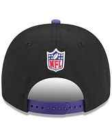 New Era Big Boys and Girls Black/Purple Minnesota Vikings 2025 Nfl Draft A-Frame 9FIFTY Snapback Hat
