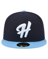 New Era Men's Navy/Light Blue Hillsboro Hops Authentic Collection 59FIFTY Fitted Hat