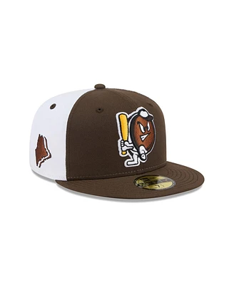 New Era Men's Brown Portland Sea Dogs Theme Nights 59FIFTY Fitted Hat