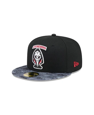 New Era Men's Black Fayetteville Woodpeckers Theme Nights 59FIFTY Fitted Hat