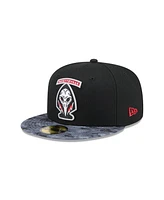 New Era Men's Black Fayetteville Woodpeckers Theme Nights 59FIFTY Fitted Hat