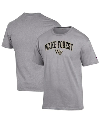 Champion Men's Heather Gray Wake Forest Demon Deacons Arch Over Logo T-Shirt