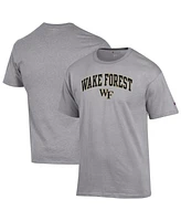 Champion Men's Heather Gray Wake Forest Demon Deacons Arch Over Logo T-Shirt