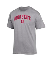 Champion Men's Heather Gray Ohio State Buckeyes Arch Over Logo T-Shirt