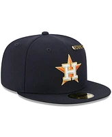 New Era Men's Navy Houston Astros 2025 59FIFTY Day Fitted with Pins Hat