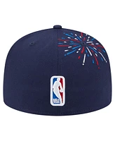 New Era Men's Navy Philadelphia 76ers Americana Fireworks 59FIFTY Fitted Hat