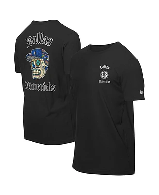 New Era Men's Black Dallas Mavericks Sugar Skulls T-Shirt