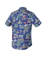 Reyn Spooner Men's Royal Texas Rangers Scenic Tri-Blend Performance Button-Up Shirt