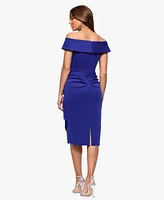 Xscape Women's Ruffled Off-The-Shoulder Sheath Dress