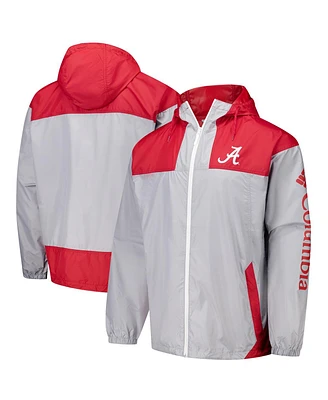 Columbia Men's Gray Alabama Crimson Tide Flash Challenger Ii Omni-Shade Full-Zip Windbreaker Jacket