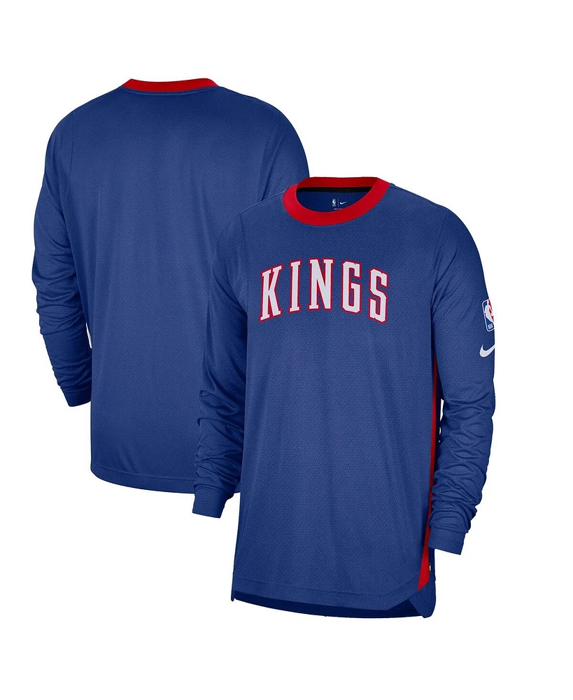 Nike Men's Blue Sacramento Kings 2024/25 City Edition Authentic Pregame Performance Long Sleeve Shooting T-Shirt