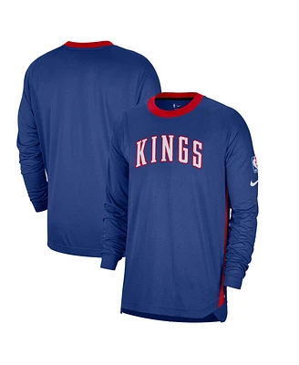 Nike Men's Blue Sacramento Kings 2024/25 City Edition Authentic Pregame Performance Long Sleeve Shooting T-Shirt