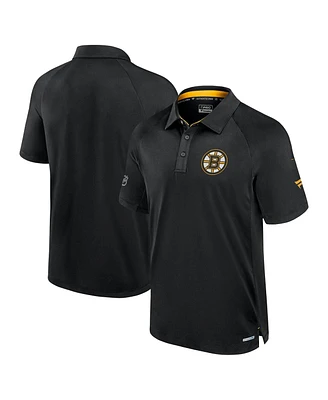 Fanatics Men's Black Boston Bruins Authentic Pro Rink Polo Shirt