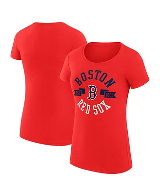G-iii 4Her by Carl Banks Women's Red Boston Sox City Graphic Fitted T-Shirt