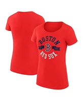 G-iii 4Her by Carl Banks Women's Red Boston Sox City Graphic Fitted T-Shirt