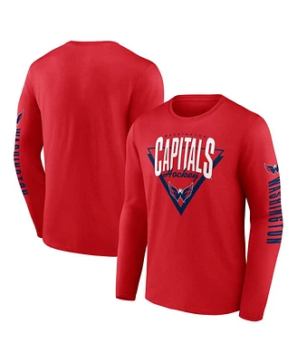 Fanatics Men's Red Washington Capitals Headline Long Sleeve T-Shirt