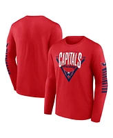 Fanatics Men's Red Washington Capitals Headline Long Sleeve T-Shirt