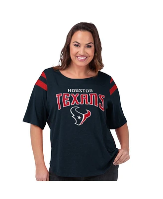 G-iii 4Her by Carl Banks Women's Navy Houston Texans Plus Linebacker T-Shirt
