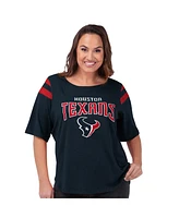 G-iii 4Her by Carl Banks Women's Navy Houston Texans Plus Linebacker T-Shirt